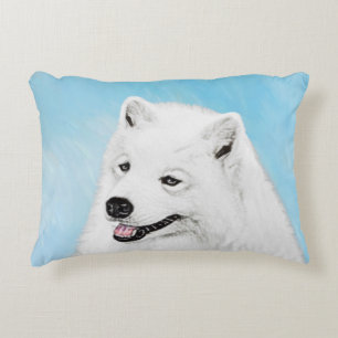 Almofada Decorativa Pintura Samoyed - Arte Cachorosa Original