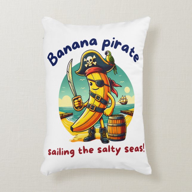 Almofada Decorativa Pirate Banana Adventure by Sea (Frente(Vertical))