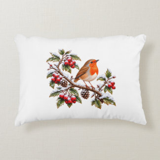 Almofada Decorativa Piscoieira no Ramo de Inverno Nevado Natal