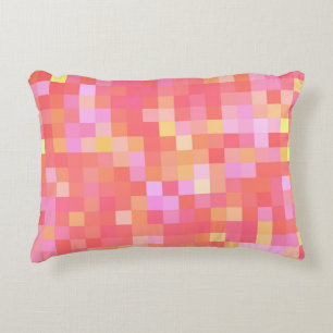 Almofada Decorativa Pixel Multicolor Vermelho/Rosa/Amarelo/Laranja/Lav