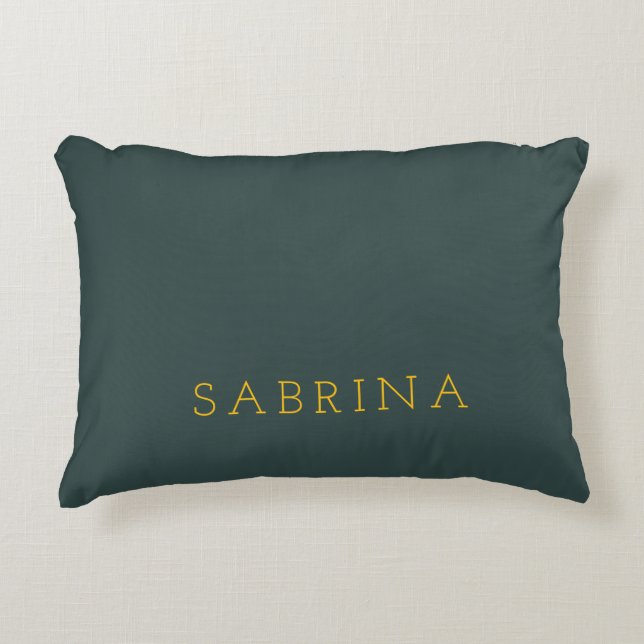 Almofada Decorativa Plain Modern Minimalist Own Name Dusty Green (Frente)