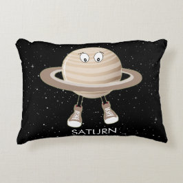 Almofada Decorativa Planeta Saturno e estrelas