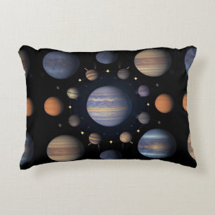 Almofada Decorativa Planetas do Sistema Solar Organizados no Espaço