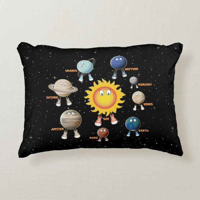 Almofada Decorativa Planetas e Sistema Solar (Frente)