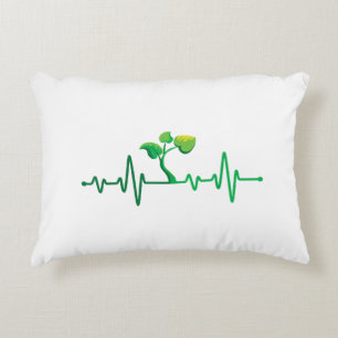 Almofada Decorativa Planta de batimento cardíaco - Jardinagem Botânica