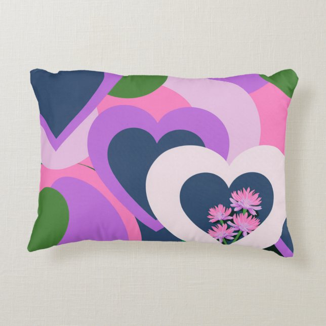 Almofada Decorativa Playful Abstract Heart Accent Pillow (Verso)