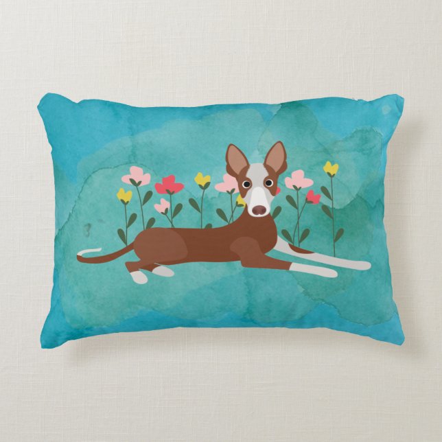 Almofada Decorativa Podenco Floral Podenco Azul