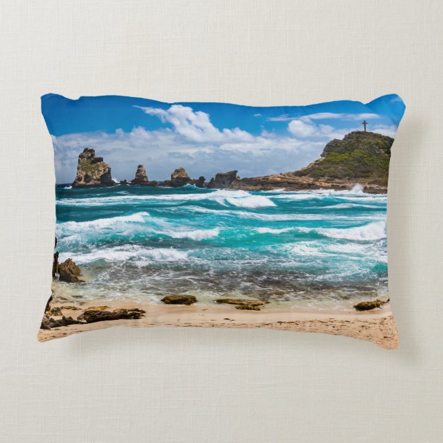 Almofada Decorativa Pointe des Chateaux, Grande-Terre, Guadalupe (Verso)