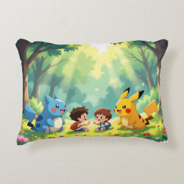 Almofada Decorativa Pokémon und seine Treue Freunde