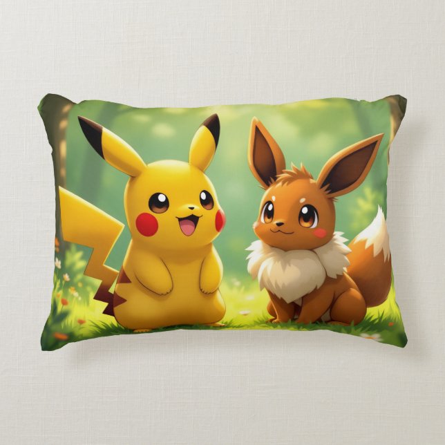 Almofada Decorativa Pokémon und seine Treue Freunde (Frente)