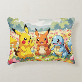 Almofada Decorativa Pokémon und seine Treue Freunde