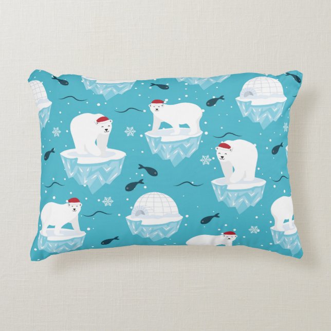 Almofada Decorativa Polar Bear Party (Frente)
