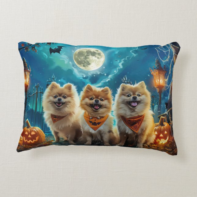 Almofada Decorativa Pomerânia Halloween Spooky (Verso)