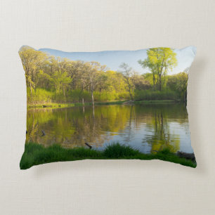 Almofada Decorativa Pond e Lush Forest do Parque de Batalha de Creek