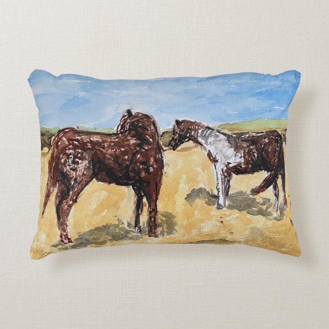 Almofada Decorativa Pôneis de Assateague (Frente)