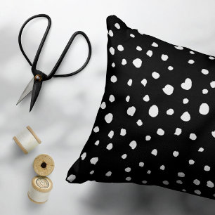 Almofada Decorativa Pontos Dalmáticos, Pontos Dalmáticos, Preto e Bran