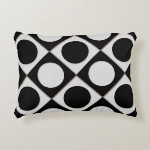 Almofada Decorativa Pontos & quadrados / branco preto + suas ideias