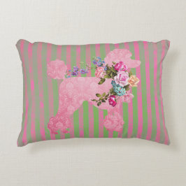 Almofada Decorativa Poodle Francês Rosa
