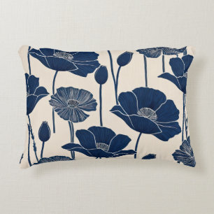 Almofada Decorativa Poppies Azuis
