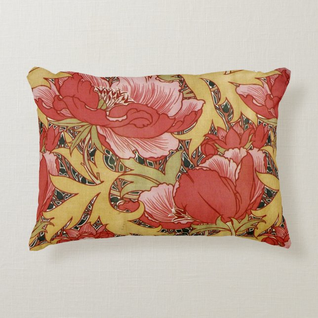 Almofada Decorativa Poppies de William Morris (Frente)