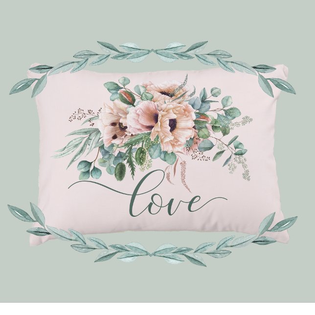 Almofada Decorativa Poppy Radiance "Love (Criador carregado)