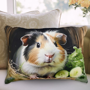 Almofada Decorativa Porquinho-da-índia Cavy Pet Animal Aquarela