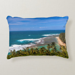 Almofada Decorativa Praia Tunnels vista da Trilha Kalalau