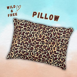 Almofada Decorativa Prato Castanho-Leopardo -
