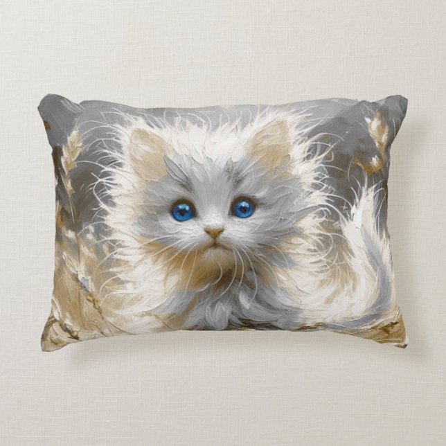 Almofada Decorativa Precioso White Kitten (Frente)