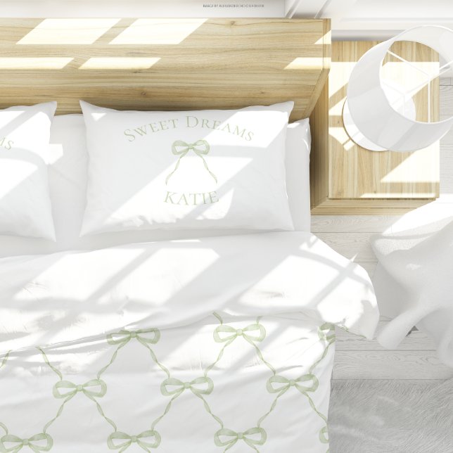Almofada Decorativa Preppy Green Arco Sweet Dreams (Matching pillow and duvet cover)