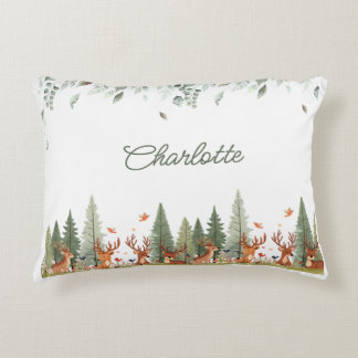 Almofada Decorativa Presente de Berçário Boho Woodland para Bebê Menin