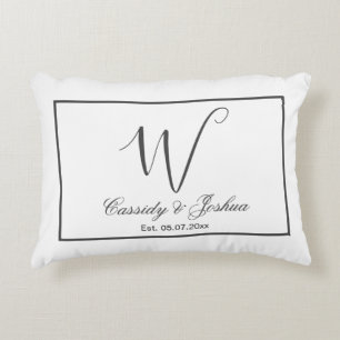 Almofada Decorativa Presente de casamento elegante moderno monograma l