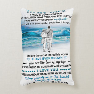 Almofada Decorativa Presente de Praia para Minha Esposa, Aniversário d