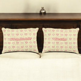 Almofada Decorativa Presente do Casal Verificado com Creme de Coração 