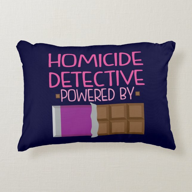 Almofada Decorativa Presente do chocolate do detetive de homicídio (Frente)