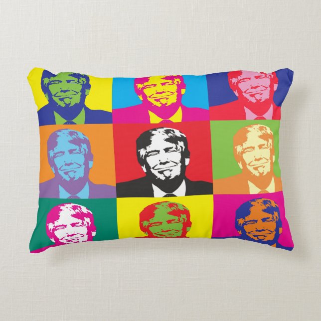 Almofada Decorativa Presidente Trump Pop Art (Frente)
