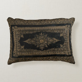 Almofada Decorativa Preto Dourado cor-de-rosa do Grunge dos coxins