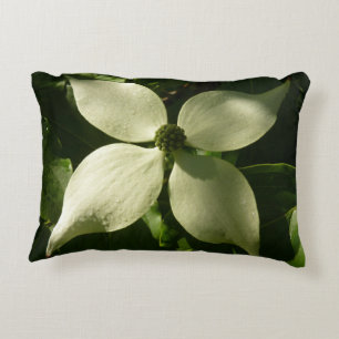 Almofada Decorativa Primavera branco da flor Sunlit do Dogwood floral