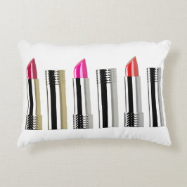 Almofada Decorativa Produto cosmético vermelho-rosa com cromo lipídico