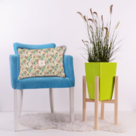 Almofada Decorativa Protea Flower  Floral pink green Pattern monogram