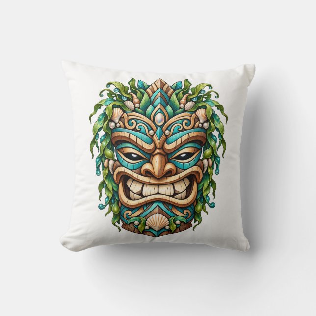 Almofada Decorativa Protetor Tiki Jade Shell (Frente)