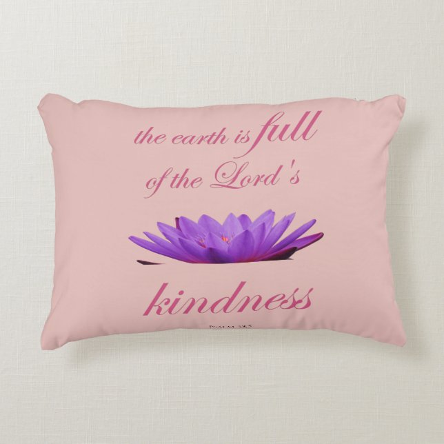 Almofada Decorativa psalm 33 doçura roxa (Frente)