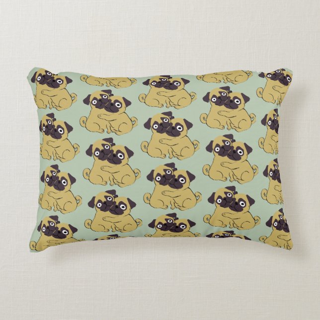 Almofada Decorativa Pug hug  (Frente)