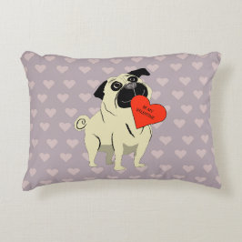 Almofada Decorativa Pug seja meu namorado