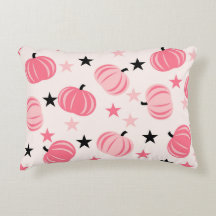 Pumpkin rosa e preto com estrelas Halloween e outo