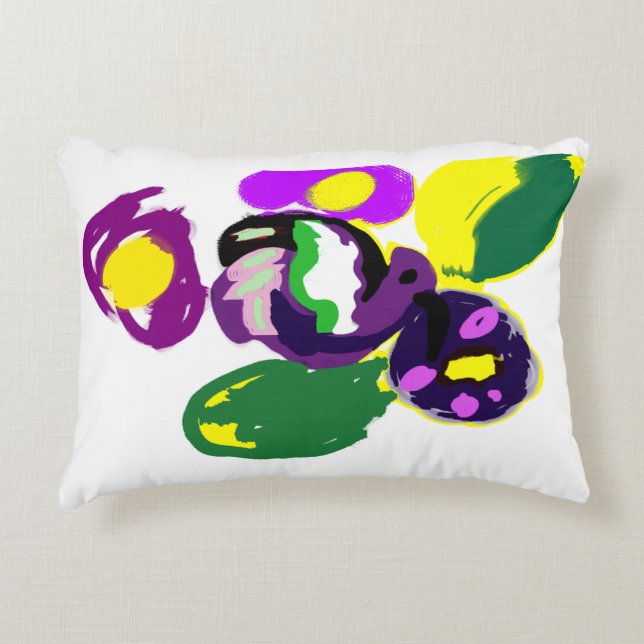 Almofada Decorativa Purple hummingbird and flowers  (Frente)