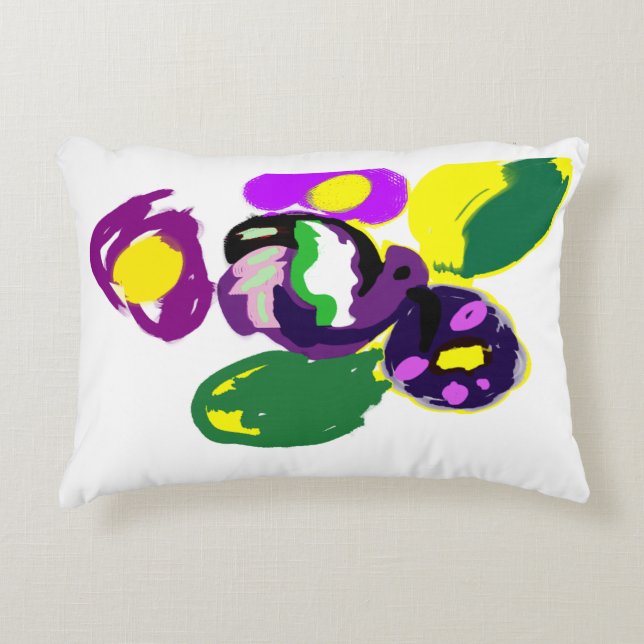 Almofada Decorativa Purple hummingbird and flowers  (Frente)