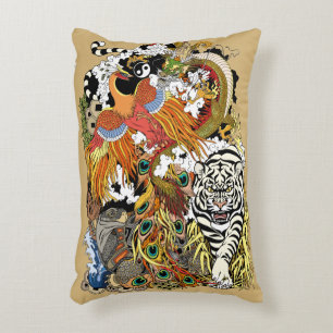 Almofada Decorativa quatro animais celestiais