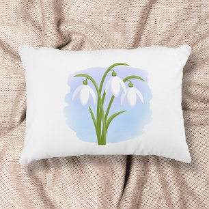 Almofada Decorativa Quedas de neve - Flores de primavera em Azul de Aq