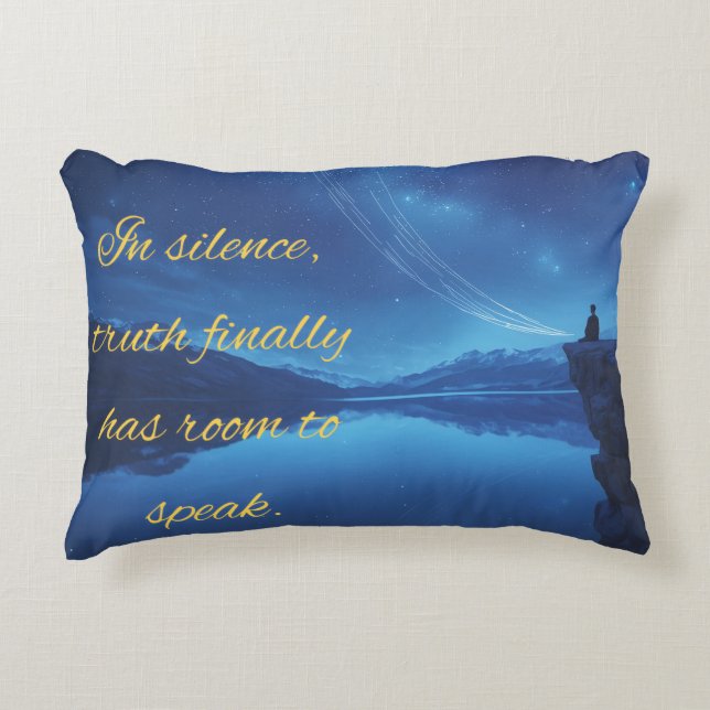 Almofada Decorativa Quote on Silence Pillow (Frente)